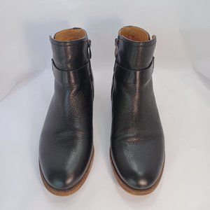 Franco Sarto L-Harwick Leather Ankle Boots Black 8.5M